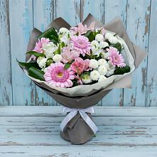 Букет цветов из:  Герберы, Альстромерии и Хризантемы в Бакунино