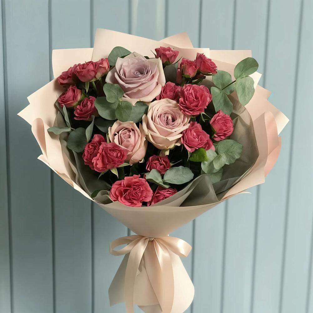 Букет цветов из: Гвоздики и Розы в Бакунино