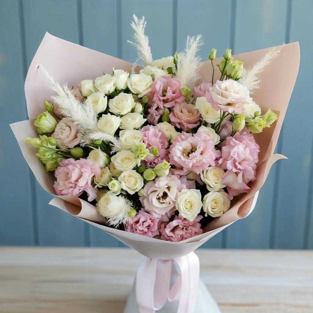 Букет цветов из: Альстромерии и Розы в Бакунино