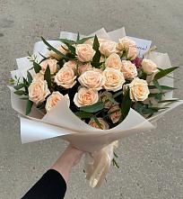 Букет Кремовые розы Латте в Бакунино