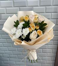 Букет цветов из:  Розы и Хризантемы в Бакунино