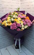Букет цветов из:  Хризантемы и Розы #REPLACE_PRED# Бакунино
