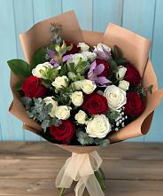 Букет цветов из:  Розы и Альстромерии в Бакунино
