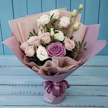 Букет цветов из:  Розы и Лизиантусы в Бакунино