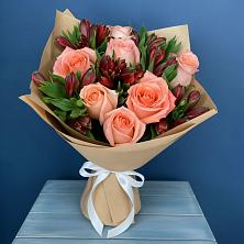 Букет цветов из:  Розы и Альстромерии в Бакунино