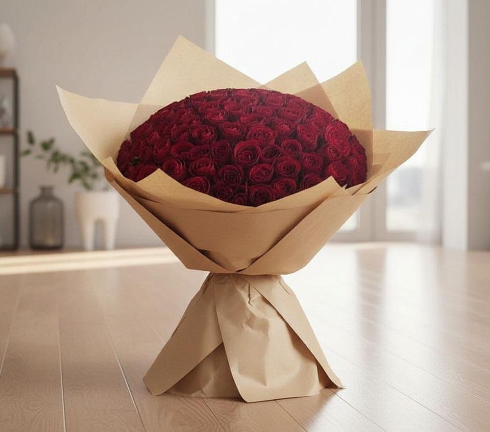 Букет 101 Красная роза в Бакунино