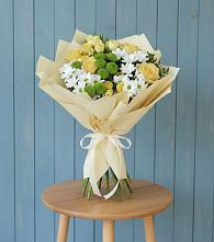 Букет цветов из:  Хризантемы и Розы #REPLACE_PRED# Бакунино