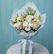Букет цветов из:  Розы и Лизиантусы в Бакунино