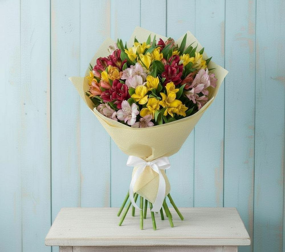 Букет цветов из: Альстромерии в Бакунино