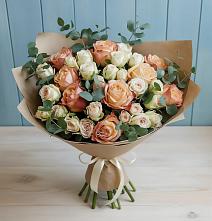 Букет цветов из:  Альстромерии и Розы в Бакунино